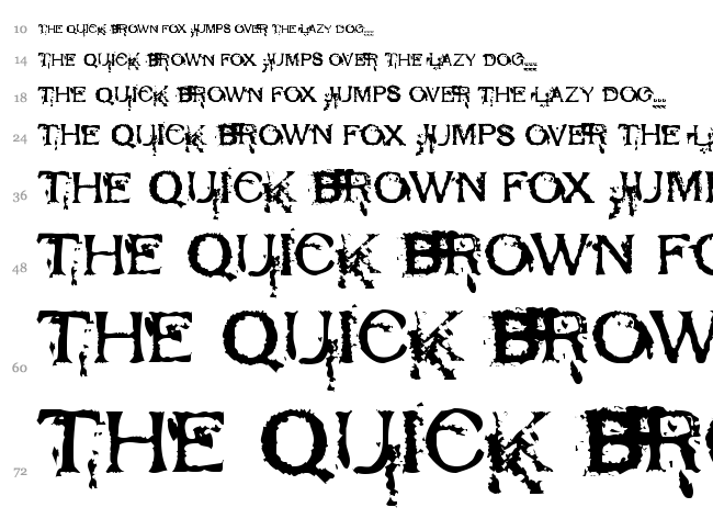 Respess Capitals font waterfall